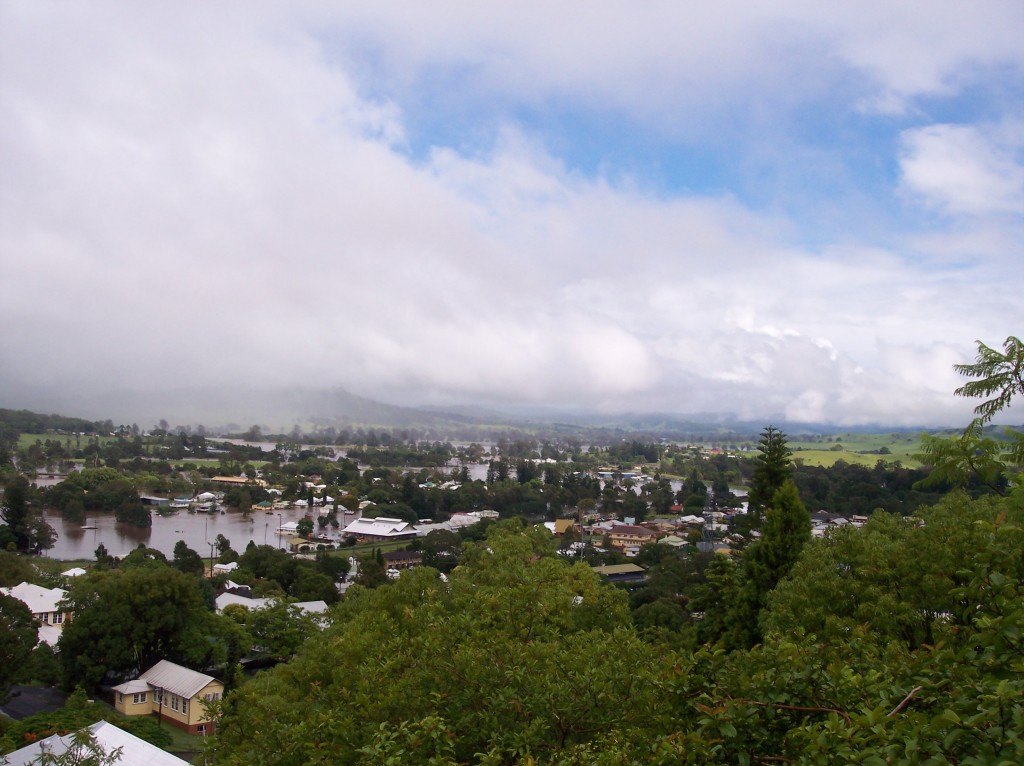 View North-west over the CBD from the local lookout