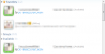 Favourites listing compared to Available contacts