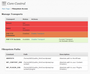 Core Control: Disabled FTP Extension Core Control: Disabled FTP Extension